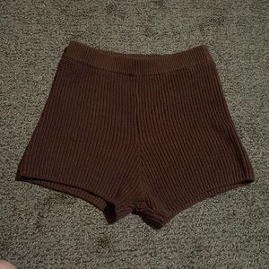 Reformation Brown Knit Shorts size XS